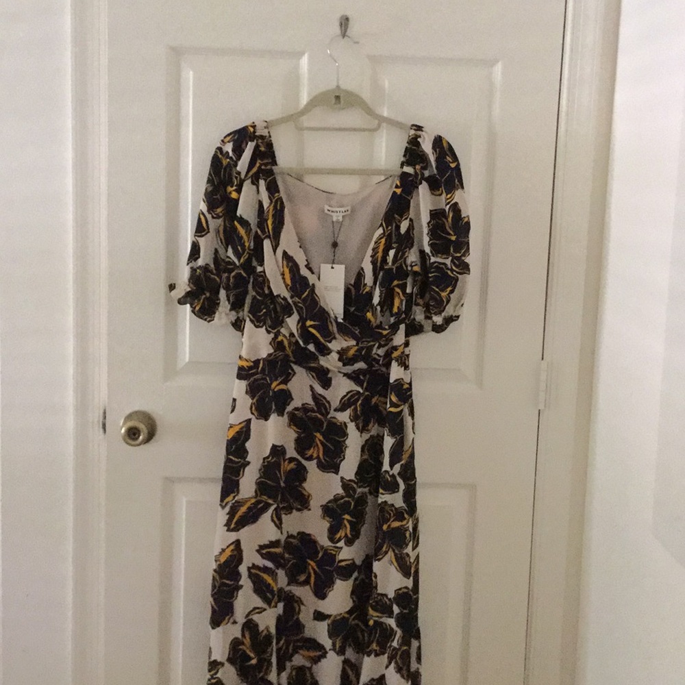 Whistles Tropical Flower Silk Dress